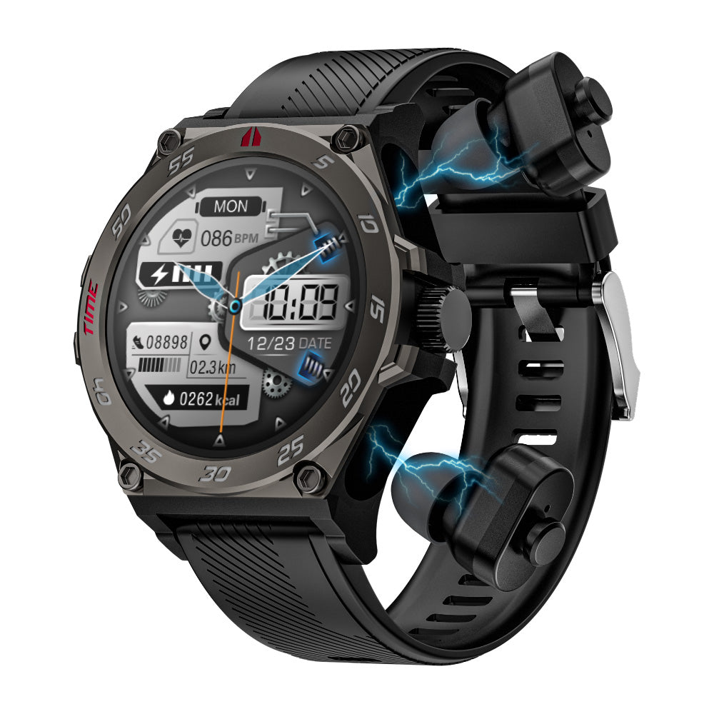 Rollme GT1 smartwatch with earphones IP68 waterproof 30 days use